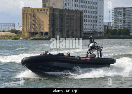 BAE Systems unmanned Pacific 950 RHIB en démonstration à DSEi 2017 Banque D'Images