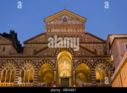 Amalfi, Italie, 11 août 2014 : Cathédrale d'Amalfi (IT.Duomo di Amalfi), une structure catholique romaine, dédiée à l'Apôtre Saint Andrew. Pröslöslf Banque D'Images