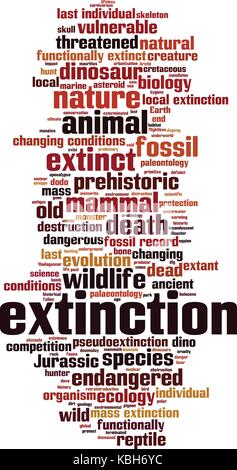 Mot extinction concept cloud. vector illustration Illustration de Vecteur