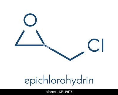 L'épichlorhydrine (ECH) bloc de construction de la résine époxy. formule topologique. Illustration de Vecteur