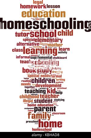 Homeschooling mot concept cloud. vector illustration Illustration de Vecteur