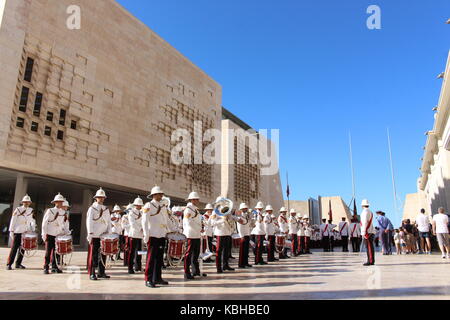 Commémorations de l'indépendance devant le Parlement de Malte, La Valette, Malte, le 21 septembre 2017 Banque D'Images