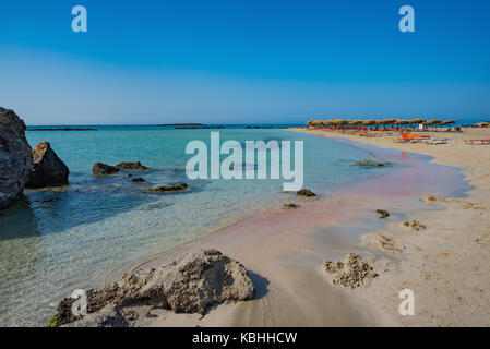 Matin d'été à elafonisissi beach Crete Grèce Banque D'Images