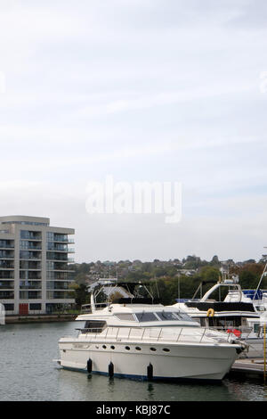 Bateaux dans la Marina, à Portishead, North Somerset, Angleterre, Royaume-Uni. Banque D'Images