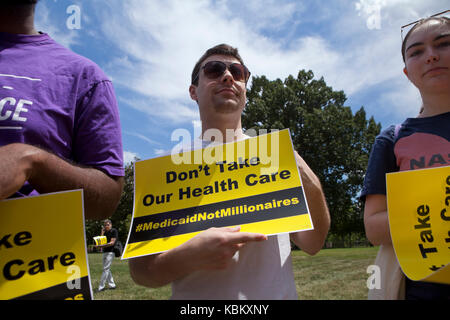 27 juin 2017 : manifestation devant les libéraux de Capitole pour enregistrer (Obamacare Affordable Care Act), l'assurance-maladie et Medicaid - Washington, DC USA Banque D'Images