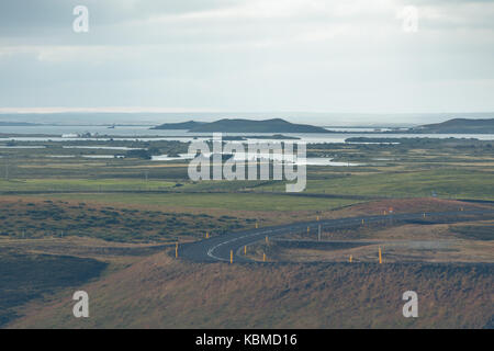 Skutustadagigar skutustadir, près de séjour se déroulera dans le village le lac Myvatn, l'islande Banque D'Images