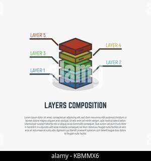 La ligne simple de couches Illustration de Vecteur