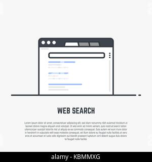 Recherche d'un page web Illustration de Vecteur