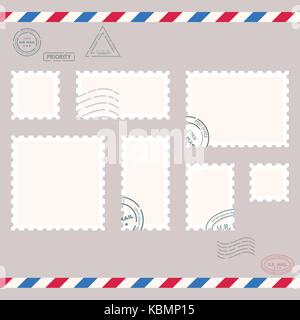 Petit post stamps Illustration de Vecteur