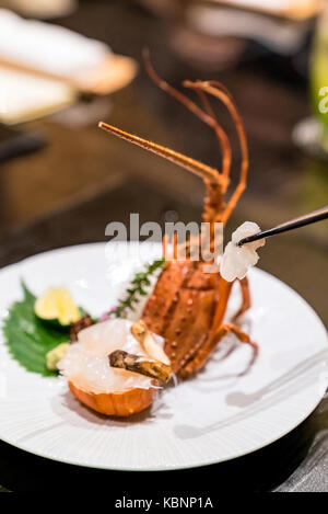 Sashmi groumet homard, cuisine japonaise Banque D'Images