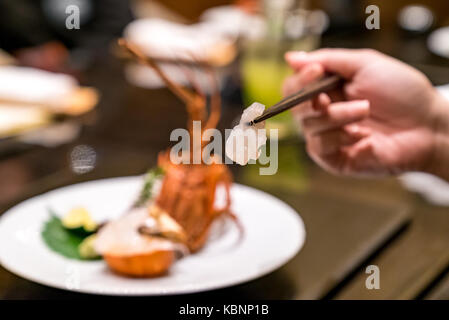 Sashmi groumet homard, cuisine japonaise Banque D'Images