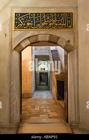 Corridor dans la section harem du palais de topkapi, à Istanbul, Turquie. Banque D'Images