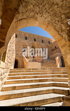 Dayrul zafaran syran complexe monastère orthodoxe à Mardin, Turquie. Banque D'Images