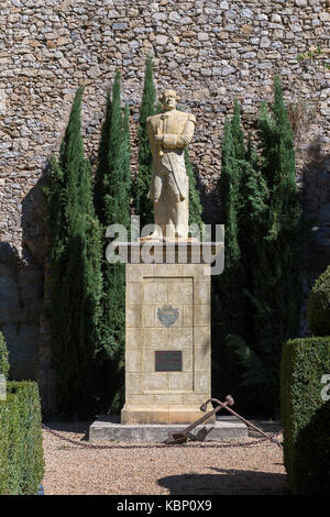 Statue amiral Antoine Bruny d'Entrecasteaux Provence Verte / Provence-Alpes-Côte d'Azur Var France (83) Banque D'Images