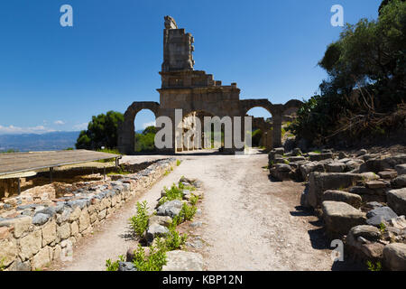 Tindari (Sicile, Italie) - Tindari (Sicile, Italie) - zone archéologique de Tindari, l'antique polis grecque fondée en 396 avant J.-C. par Denys de Syracuse Banque D'Images