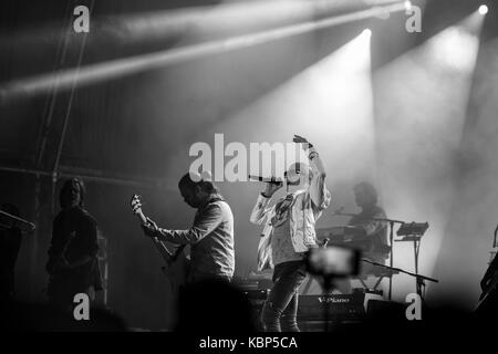 Viana do Castelo, Portugal, 15 Septembre 2017 : Artiste Pedro Abrunhosa dans la participation au Festival Viana Bate forte qui a eu lieu à Viana. Banque D'Images