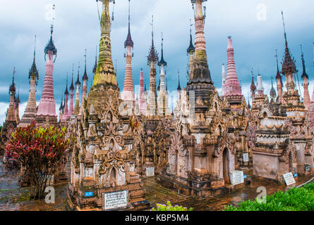 La pagode kakku dans l'Etat Shan myanmar Banque D'Images