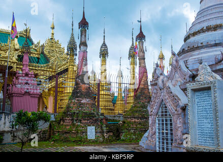 La pagode kakku dans l'Etat Shan myanmar Banque D'Images