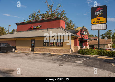 Pizza Hut commerce situé à Leesburg, Florida USA Banque D'Images