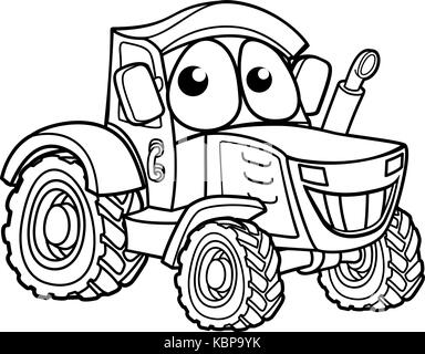 Personnage de tracteur Illustration de Vecteur