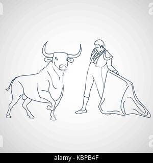 Bull fighting icône vecteur illustration Illustration de Vecteur