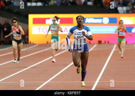 Kadeena COX de Grande-bretagne remporte la médaille d'or en 400 m T38 à la finale des Championnats du monde à Londres 2017 Para Banque D'Images