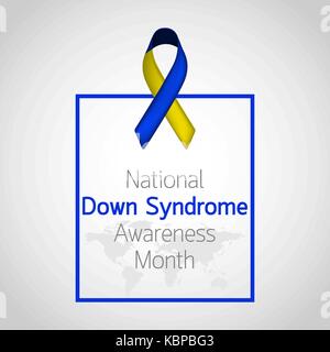 Le Mois de sensibilisation au syndrome de Down national icône vecteur illustration Illustration de Vecteur