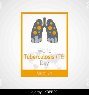 Journée mondiale de la tuberculose l'icône vector illustration Illustration de Vecteur