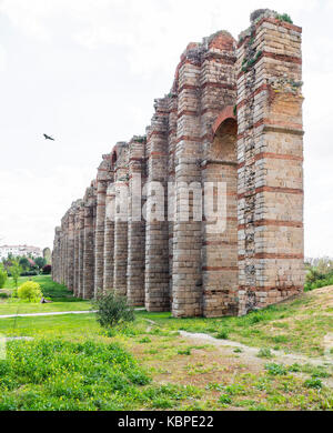 Romano Acueducto de los Milagros. Mérida. Badajoz. L'Estrémadure. España Banque D'Images