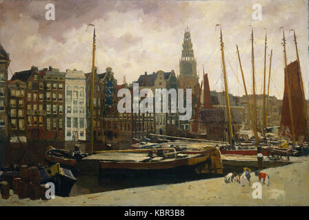 George Hendrik Breitner Het te Amsterdam Damrak Banque D'Images