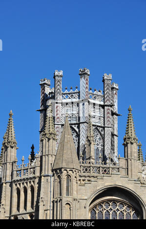 Tour octogonale, cathédrale d'Ely, Cambridgeshire, Angleterre, RU Banque D'Images