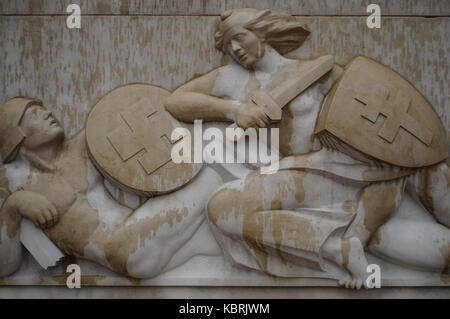 Monument élevé à la mémoire des victimes de l'occupation nazie, Bron (France) Banque D'Images