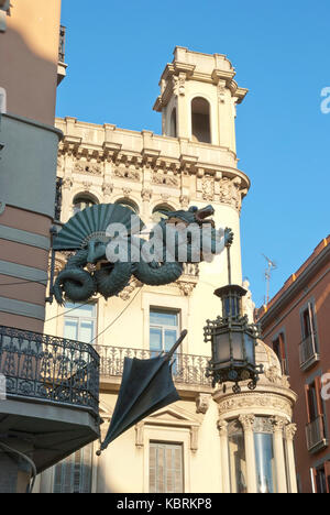 Détail dragon à Barcelone, Espagne Banque D'Images