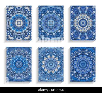 Cartes Bleues pour happy new year greetings Illustration de Vecteur