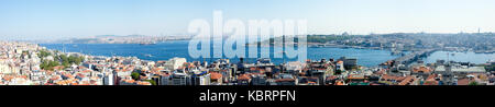 Istanbul, Turquie - 18 septembre 2017 : Vue de la ville d'Istanbul, européens et asiatiques, partie de la Corne d'or pour le Bosphore, avec Topkapi Palac Banque D'Images