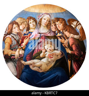 Madonna de la Grenade par Sandro Botticelli (Alessandro di Mariano di Vanni Filipepi, c.1445-1510), tempera sur bois, c.1487 Banque D'Images