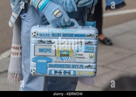 London uk. Le 30 septembre 2017. Manchester City tente de reconquérir la position supérieure contre Chelsea fc en première division anglaise à Stamford Bridge crédit : amer ghazzal/Alamy live news Banque D'Images