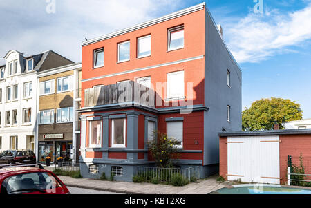 Luebeck, Allemagne. 22 sep, 2017. La maison où l'ancien chancelier allemand et prix Nobel de la paix Willy Brandt est né, à luebeck, Allemagne, 22 septembre 2017. crédit : Markus scholz/dpa/Alamy live news Banque D'Images