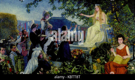 Ivana Kobilca Slovenija se klanja Ljubljani (sans cadre) moins de saturation Banque D'Images