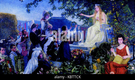 Ivana Kobilca Slovenija se klanja Ljubljani (sans cadre) Banque D'Images