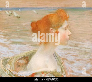 Paul Albert Besnard redhead Banque D'Images