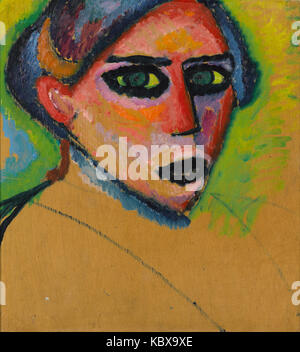 Tableau Alexej Von Jawlensky - Jeune Femme Avec Pivoine, Neuf, Prêt à Accrocher