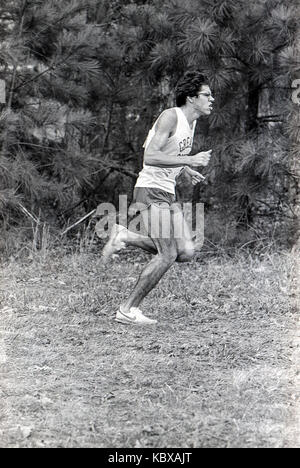 Dan dillon en compétition dans l'AUA 1979 cross-country. Banque D'Images