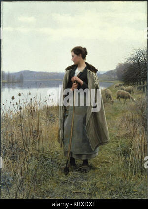 Le Musée de Brooklyn La Bergère de Rolleboise Daniel Ridgway Knight dans l'ensemble Banque D'Images