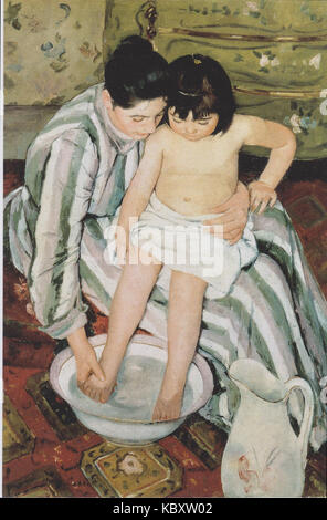 Mary Cassatt la baignoire de l'enfant 1893 Banque D'Images