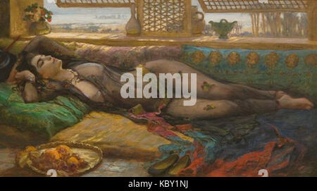 Frederick Arthur Bridgman Reclining beauty Banque D'Images