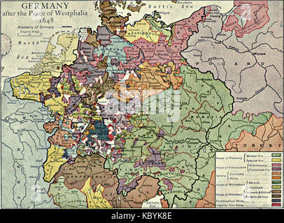 EB1911 Allemagne après la Paix de Westphalie, 1648 Banque D'Images