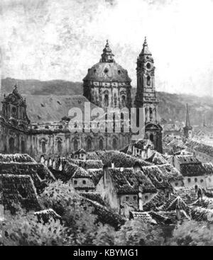 Jaroslav Simunek (1872-1939) est une figure éminente de l'architecture tchèque. Il a conçu la Kostel sv. Mikulase (église de Nicolas) à Prague, mettant en valeur son influence architecturale au début du XXe siècle. Banque D'Images