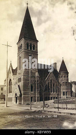 Plymouth Congregational Church sur le côté est de la 3e Ave entre Union européenne et de l'Université St St, Seattle, Washington, ca 1891 LAROCHE (153) Banque D'Images