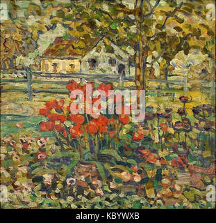 Un jardin à l'ancienne par Maurice Brazil Prendergast Banque D'Images